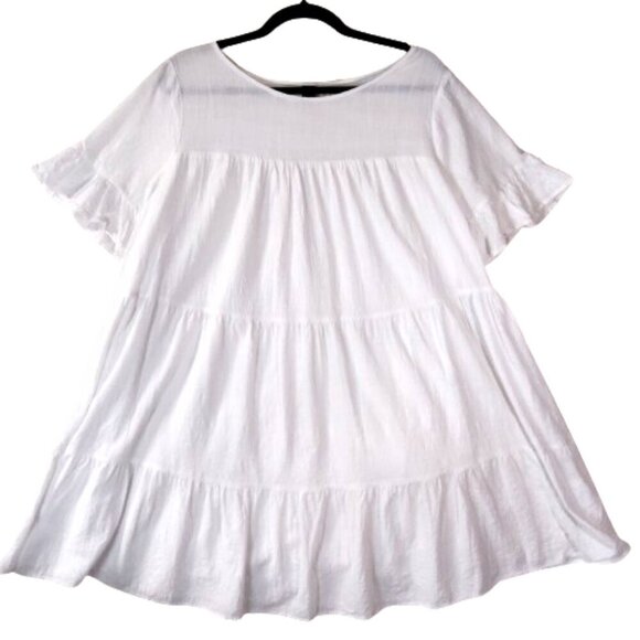 Sz. 1X White Tiered SHEIN Dress - Picture 1 of 5